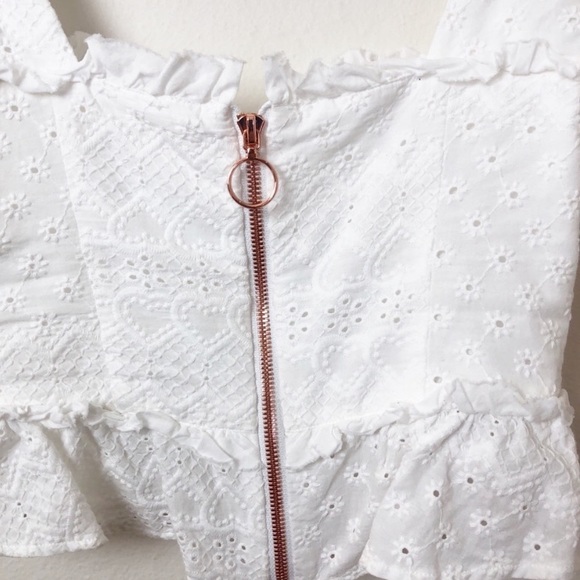 For Love And Lemons Charlotte Cottage Core Crop Top - Picture 5 of 10